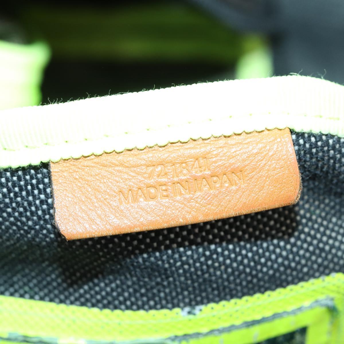 LOEWE Eye Nature Convertible Backpack Canvas Leather Gray Silver Auth bs31537