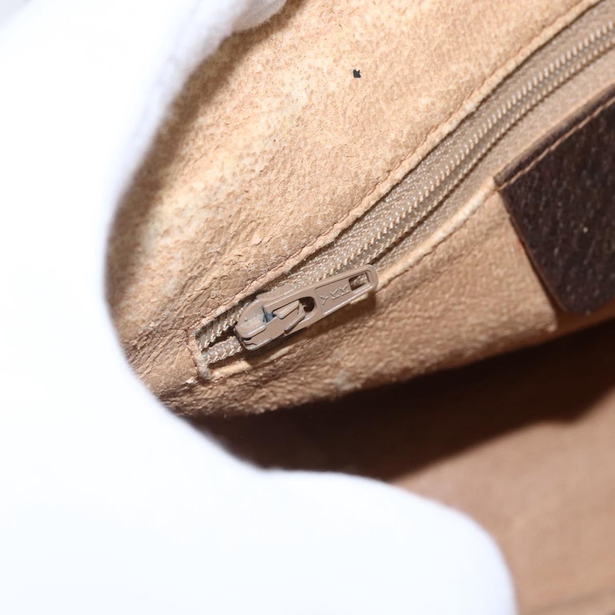 GUCCI GG Supreme Web Sherry Line Bag PVC Beige Gold 89 02 032 Auth bs31538