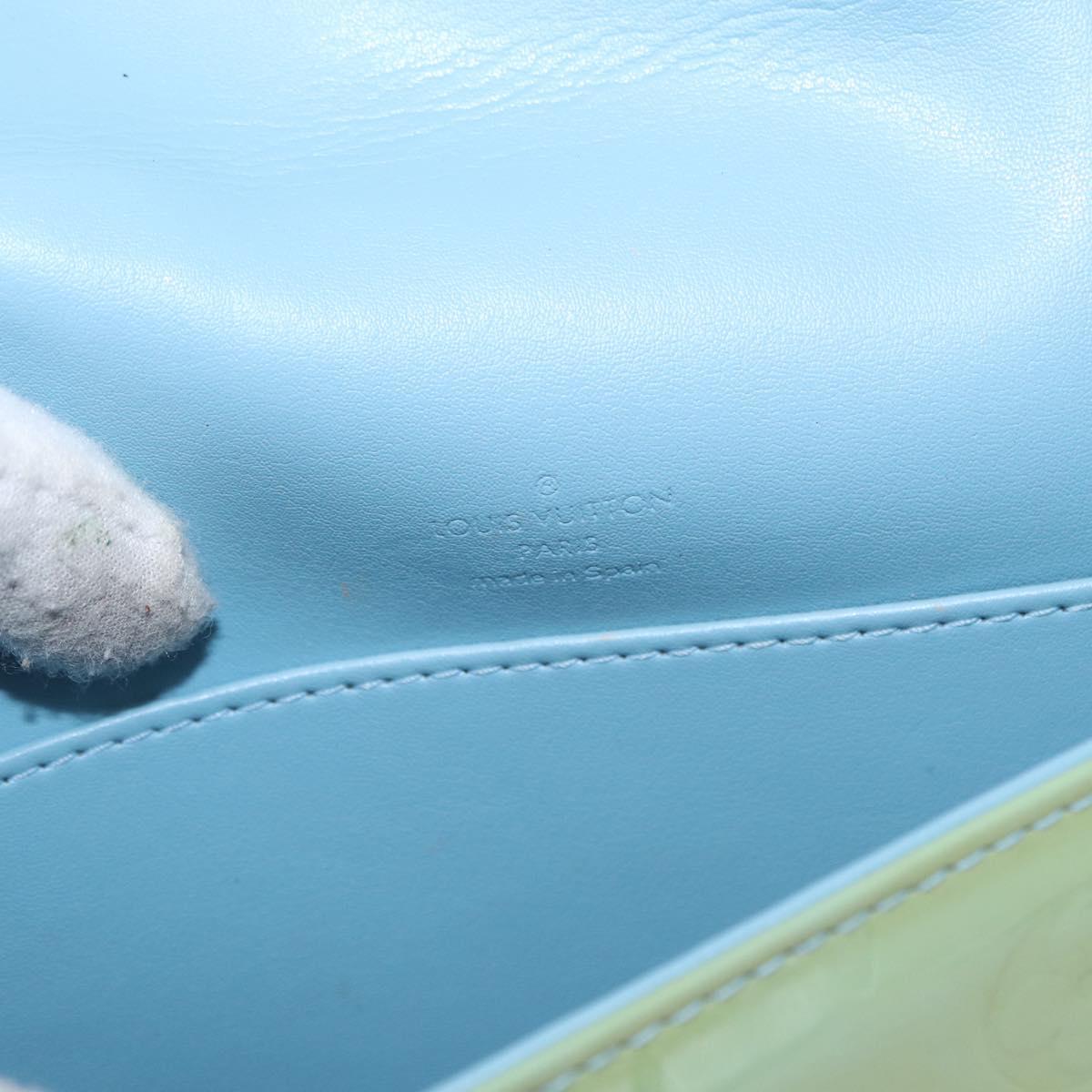 LOUIS VUITTON Monogram Vernis Thompson Street Bag Baby Blue M91009 Auth bs31550