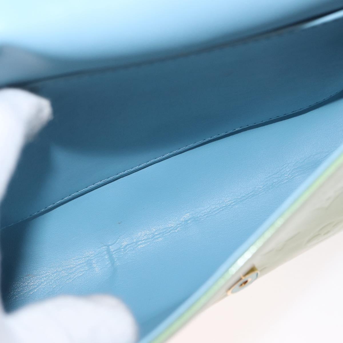LOUIS VUITTON Monogram Vernis Thompson Street Bag Baby Blue M91009 Auth bs31550