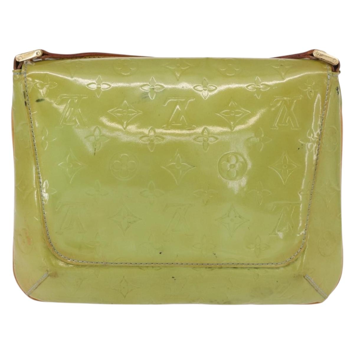 LOUIS VUITTON Monogram Vernis Thompson Street Bag Baby Blue M91009 Auth bs31550