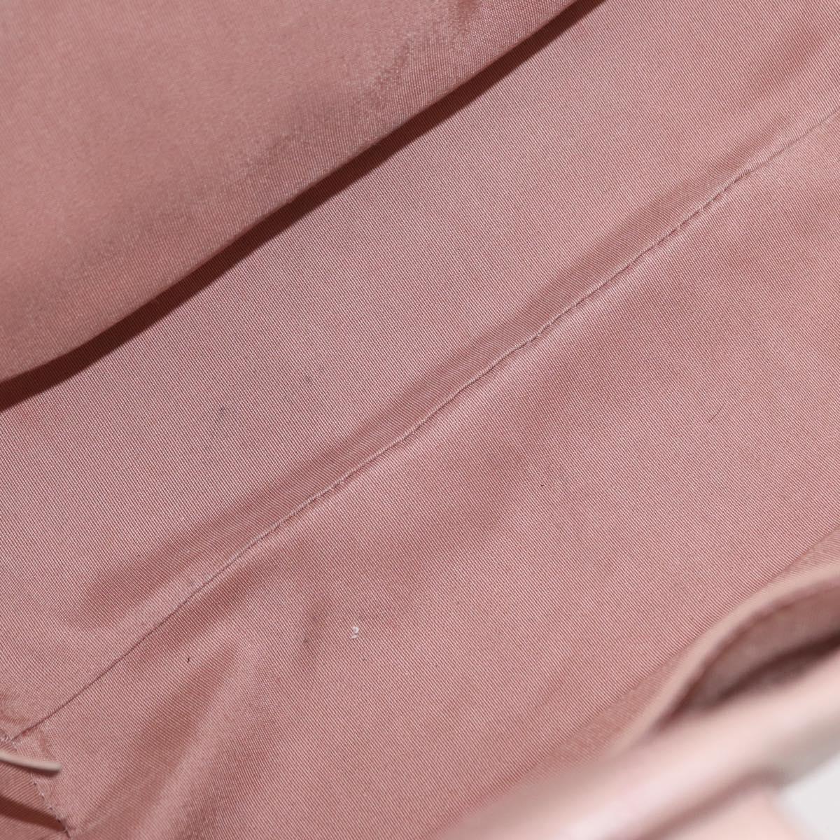 CHANEL Matelasse Tote Bag Leather 2way Pink Silver CC Auth bs31551