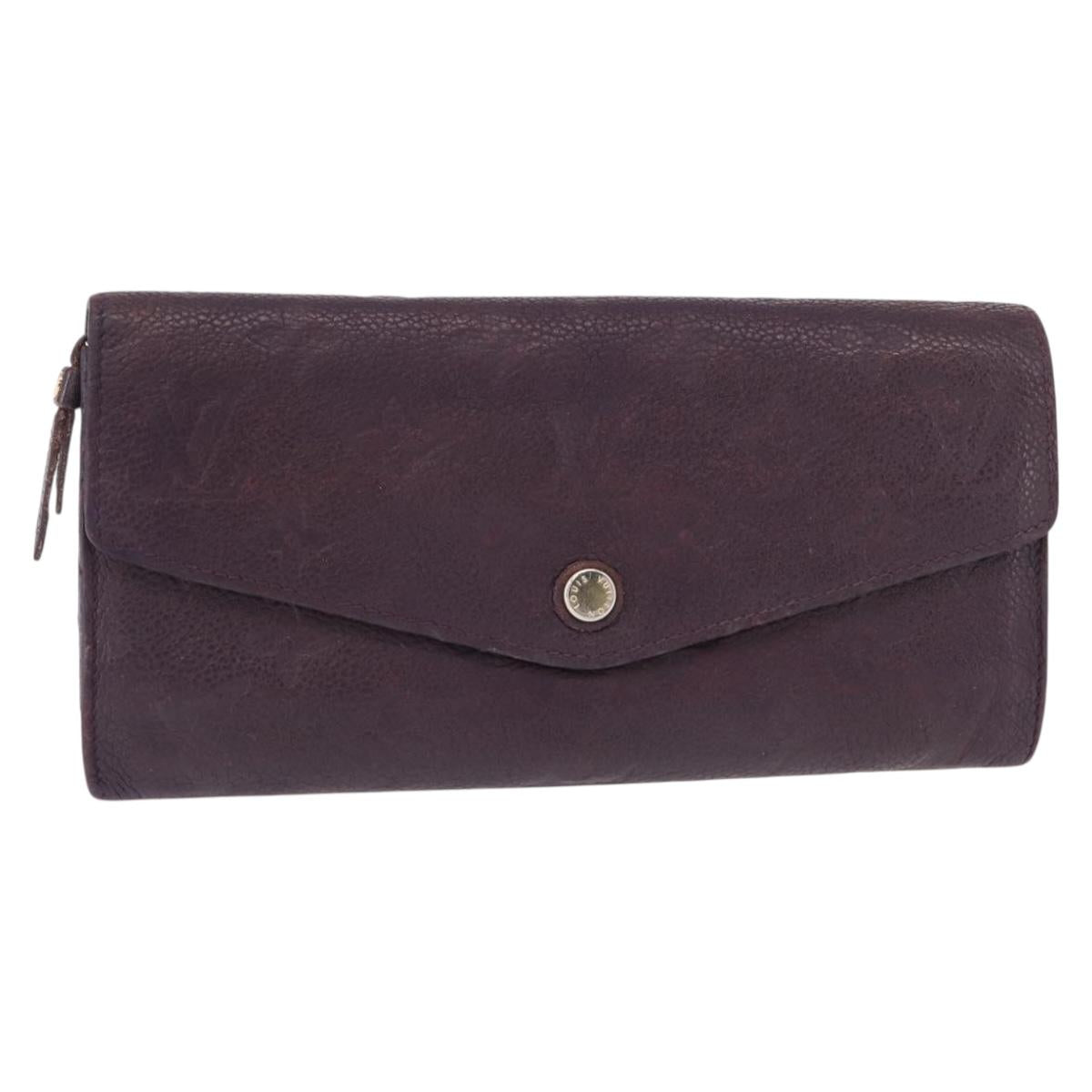 LOUIS VUITTON Empreinte Portefeuille Curieuse Wallet Purple M60341 Auth bs31554