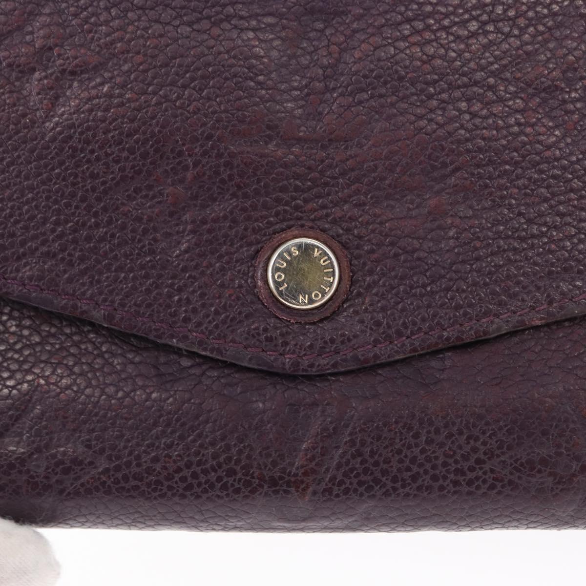 LOUIS VUITTON Empreinte Portefeuille Curieuse Wallet Purple M60341 Auth bs31554
