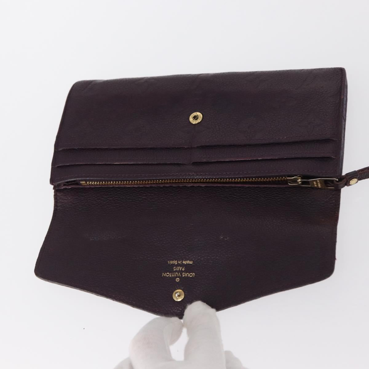 LOUIS VUITTON Empreinte Portefeuille Curieuse Wallet Purple M60341 Auth bs31554