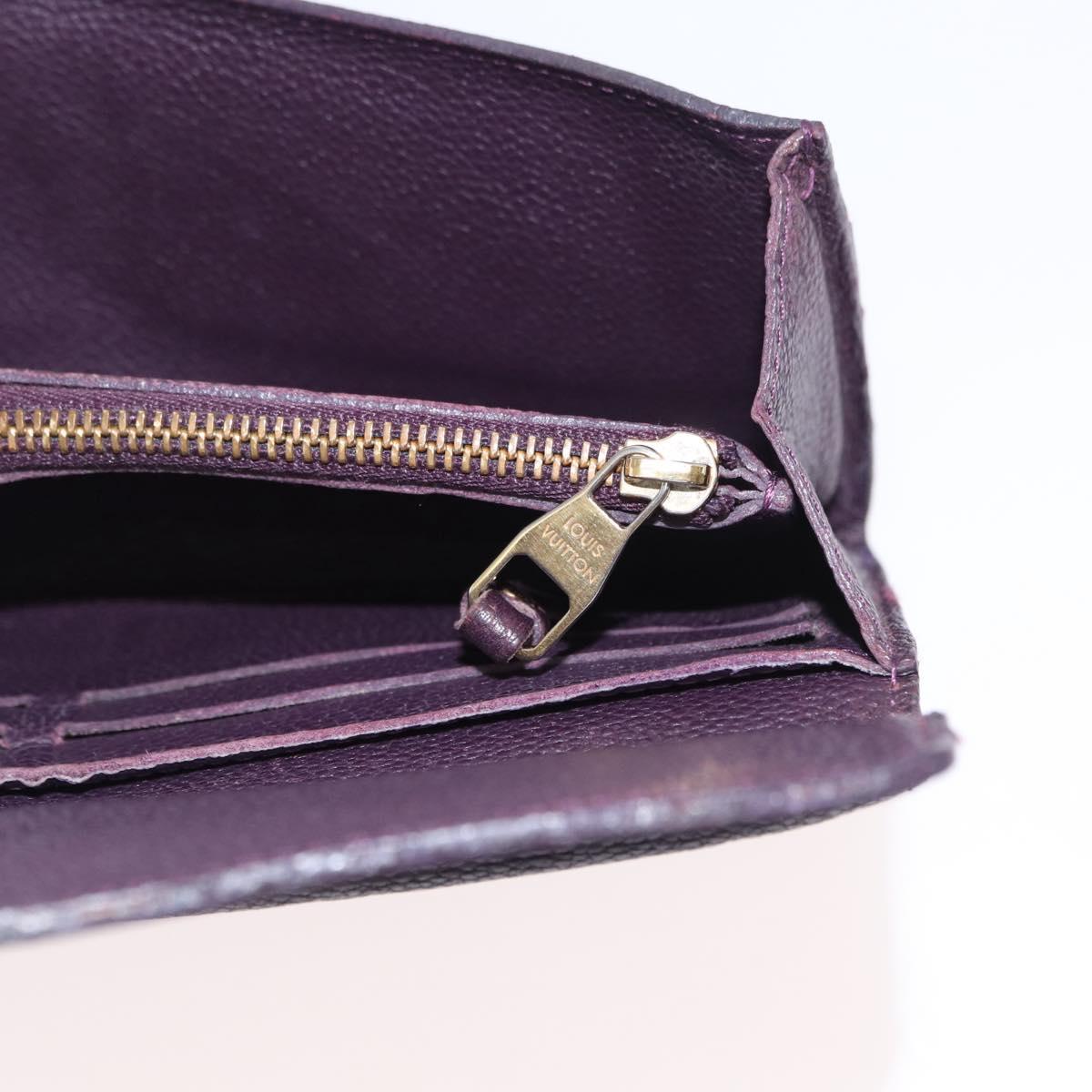 LOUIS VUITTON Empreinte Portefeuille Curieuse Wallet Purple M60341 Auth bs31554