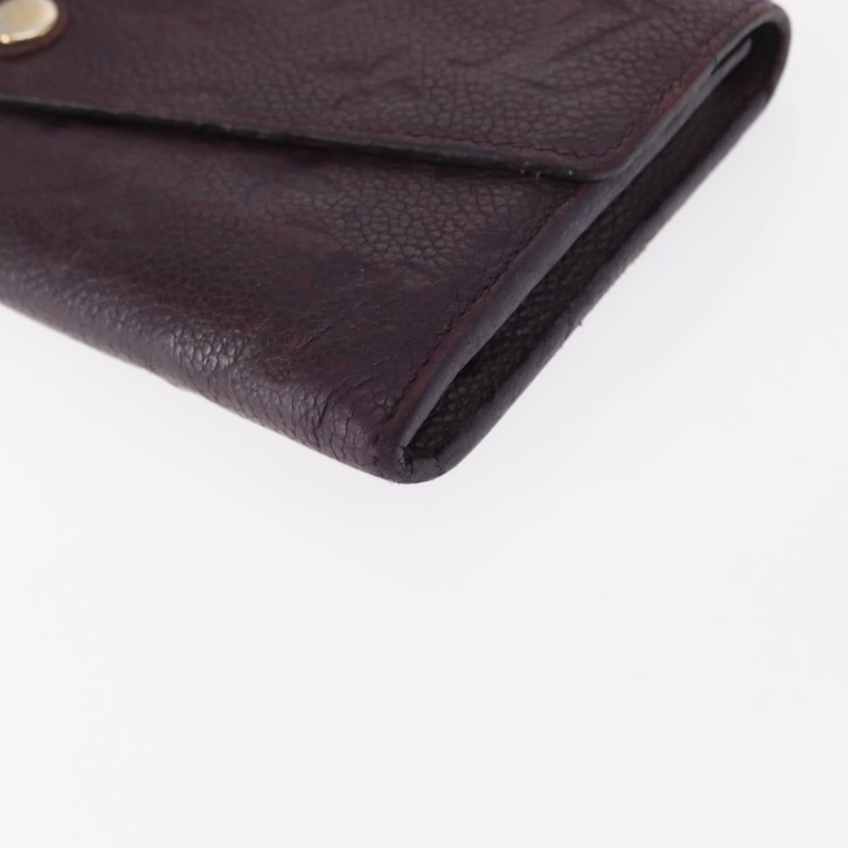 LOUIS VUITTON Empreinte Portefeuille Curieuse Wallet Purple M60341 Auth bs31554