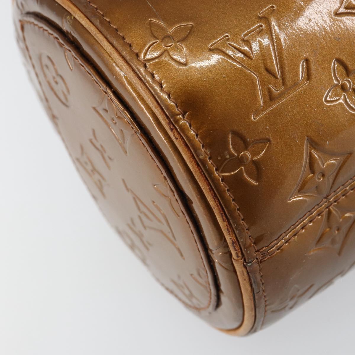 LOUIS VUITTON Monogram Vernis Bedford Hand Bag Bronze M91131 LV Auth bs31555