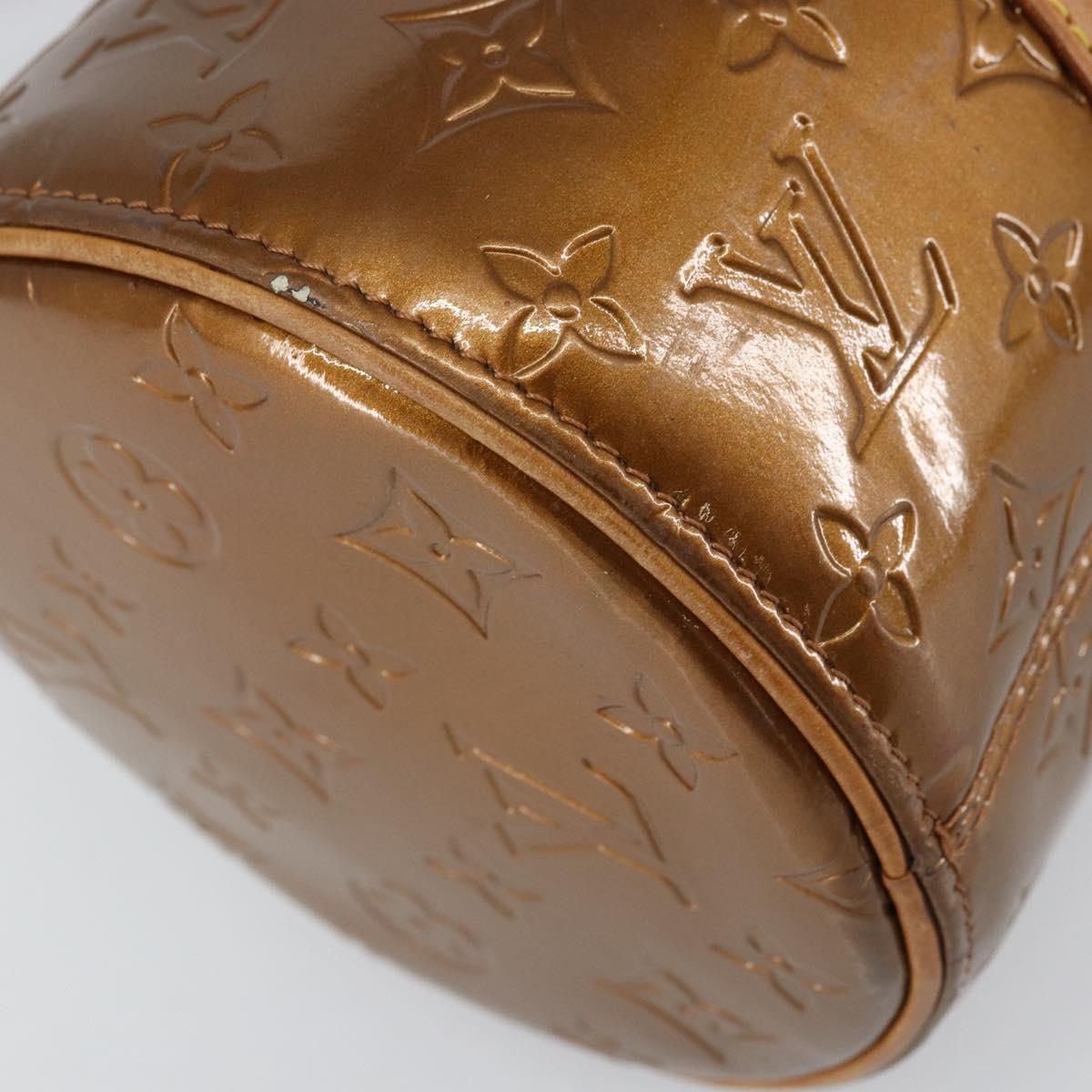 LOUIS VUITTON Monogram Vernis Bedford Hand Bag Bronze M91131 LV Auth bs31555