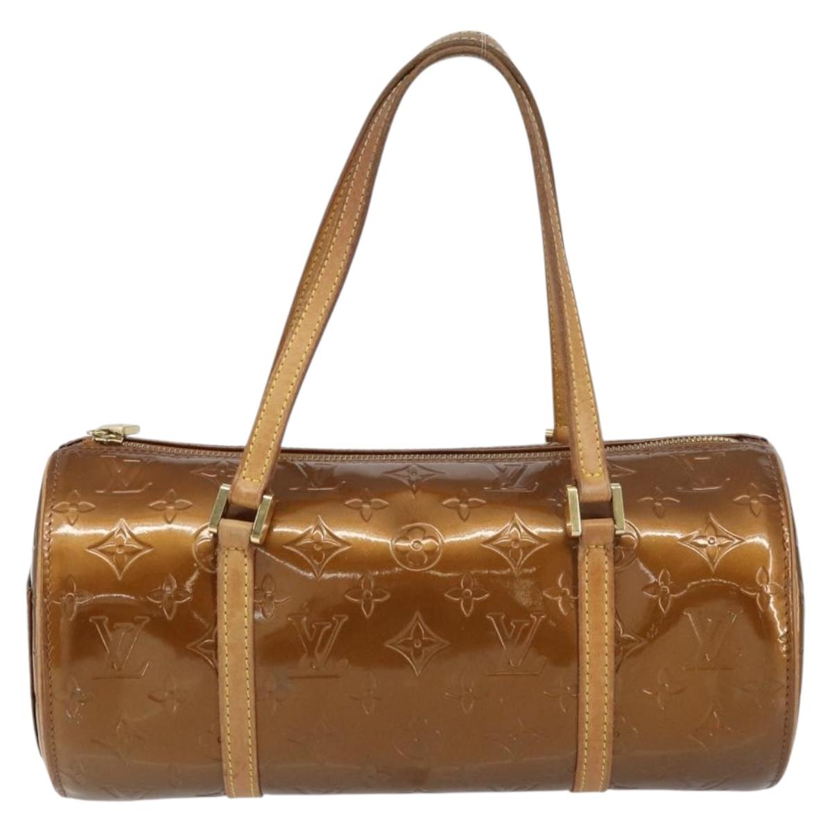 LOUIS VUITTON Monogram Vernis Bedford Hand Bag Bronze M91131 LV Auth bs31555