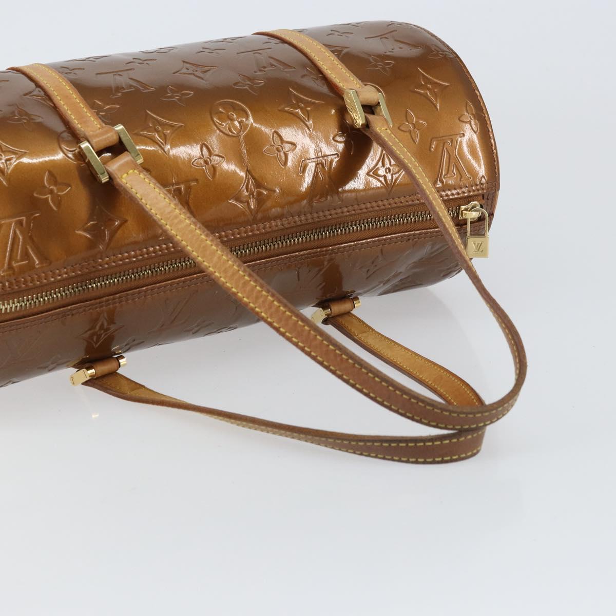LOUIS VUITTON Monogram Vernis Bedford Hand Bag Bronze M91131 LV Auth bs31555