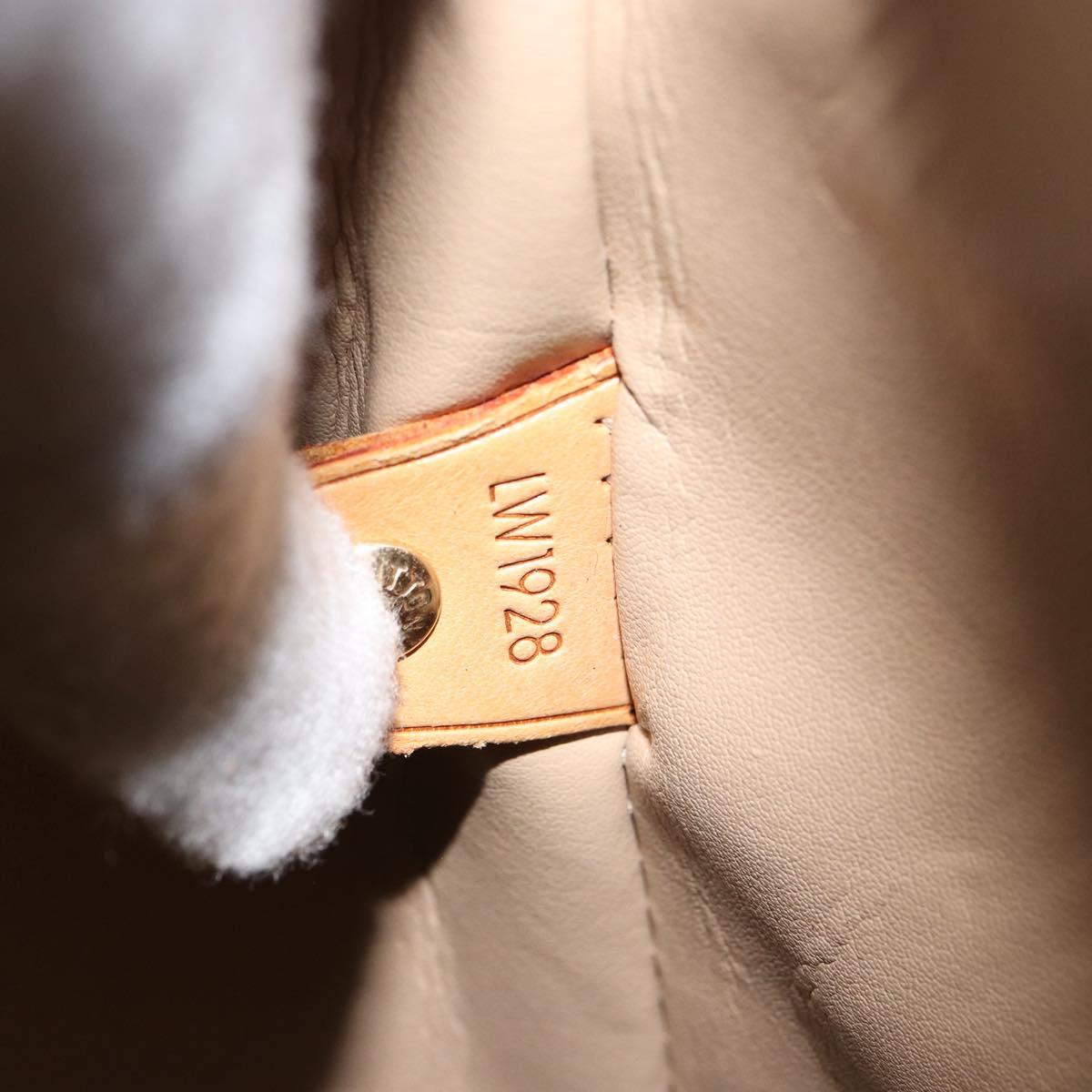 LOUIS VUITTON Monogram Vernis Houston Hand Bag Beige M91004 LV Auth bs31556
