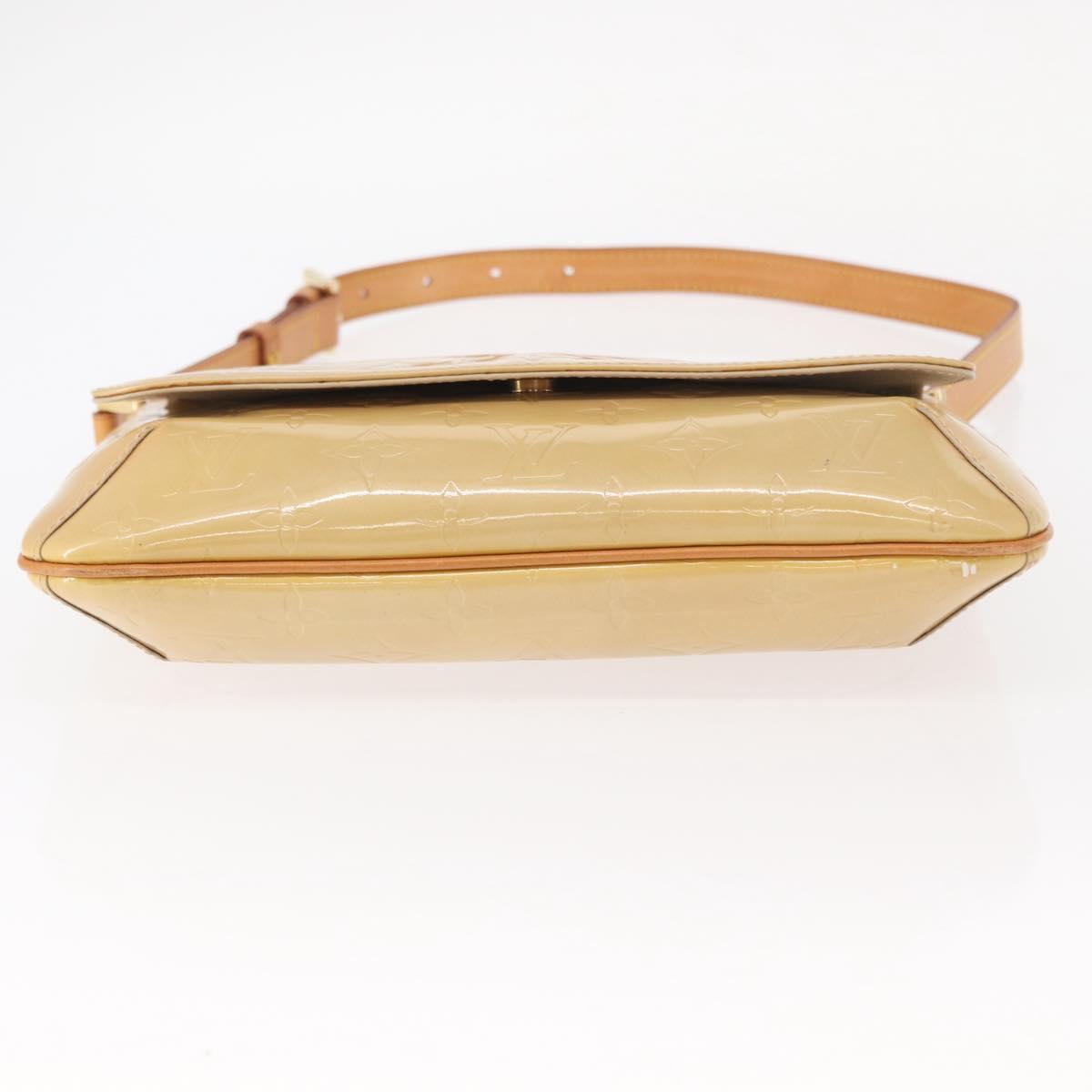 LOUIS VUITTON Monogram Vernis Thompson Street Bag Beige M91301 LV Auth bs31559