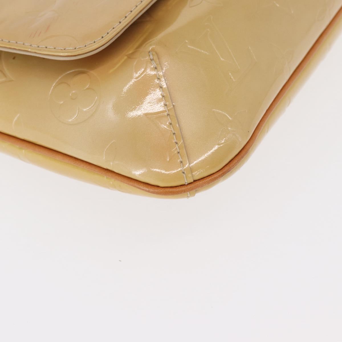 LOUIS VUITTON Monogram Vernis Thompson Street Bag Beige M91301 LV Auth bs31559