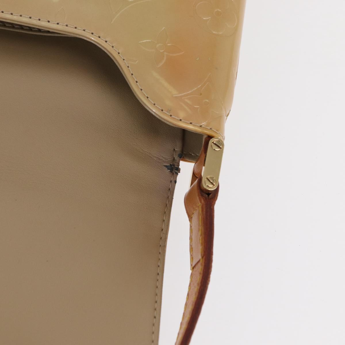 LOUIS VUITTON Monogram Vernis Thompson Street Bag Beige M91301 LV Auth bs31559