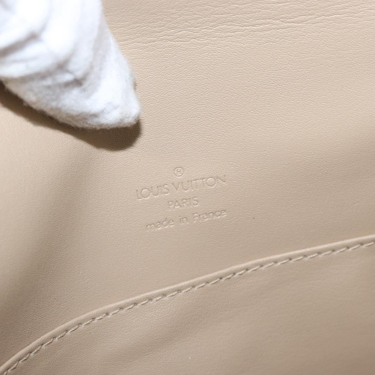 LOUIS VUITTON Monogram Vernis Thompson Street Bag Beige M91301 LV Auth bs31559