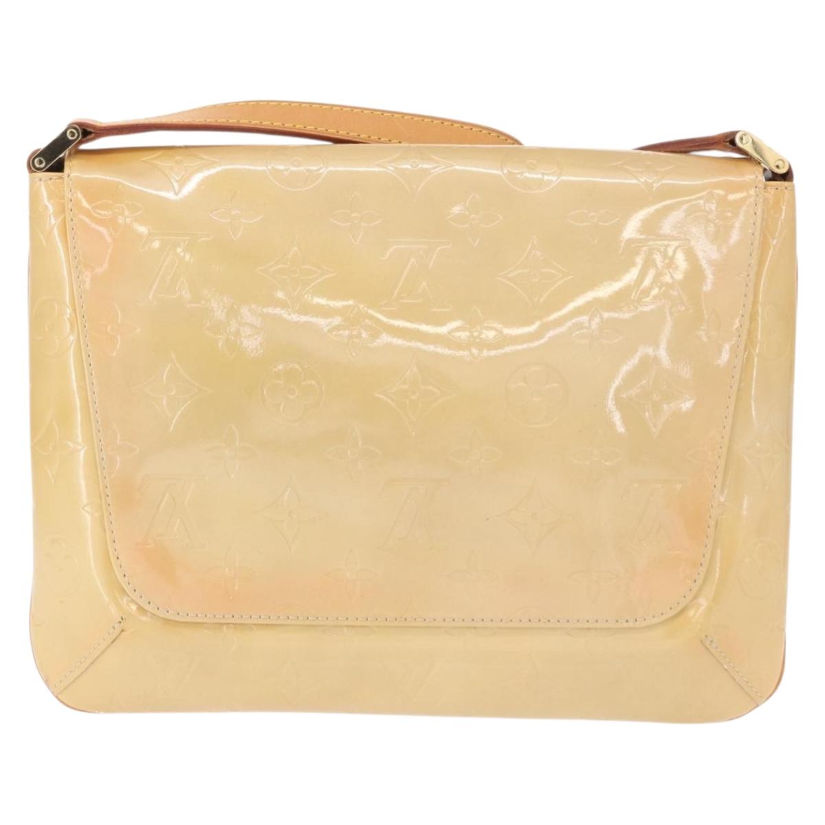 LOUIS VUITTON Monogram Vernis Thompson Street Bag Beige M91301 LV Auth bs31559