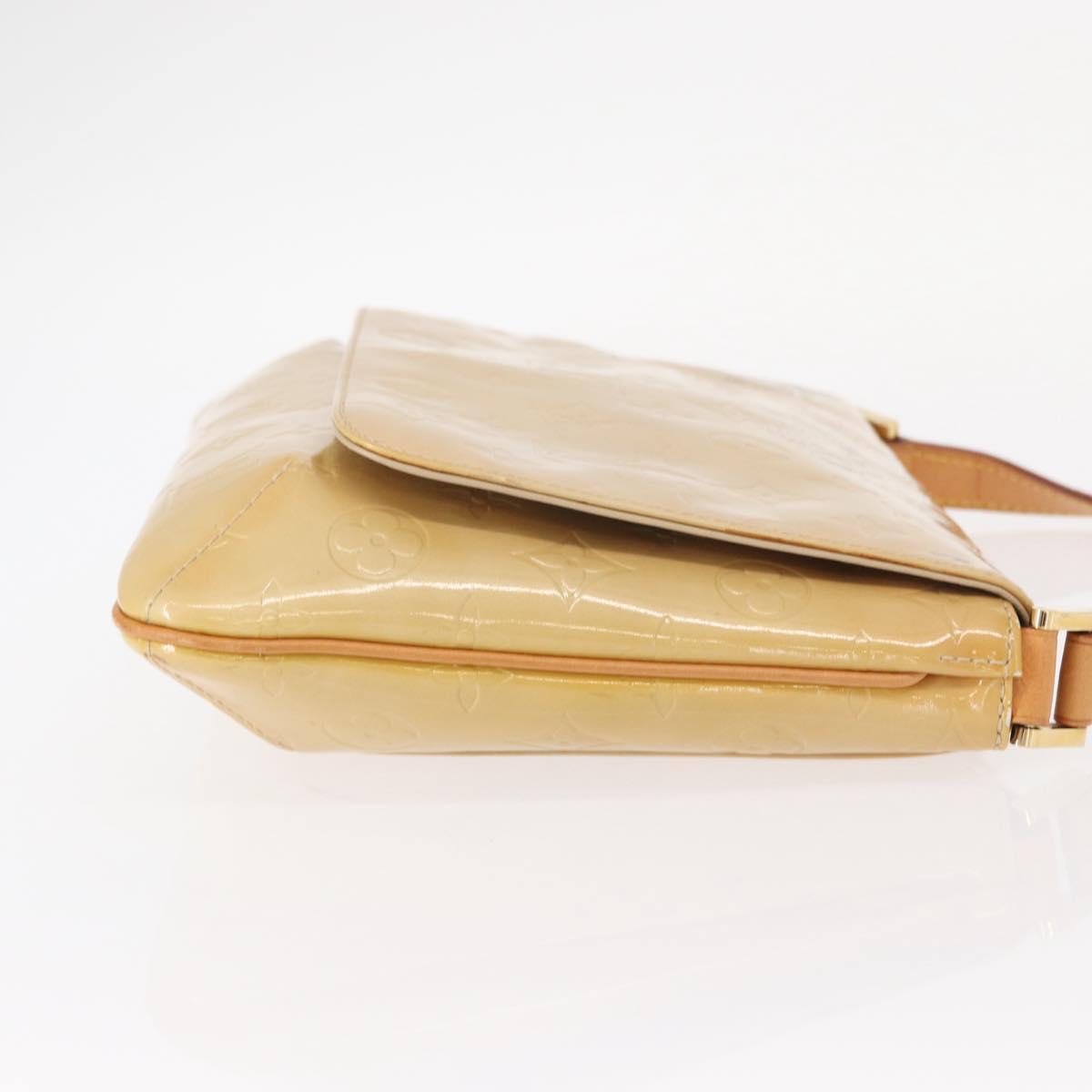 LOUIS VUITTON Monogram Vernis Thompson Street Bag Beige M91301 LV Auth bs31559