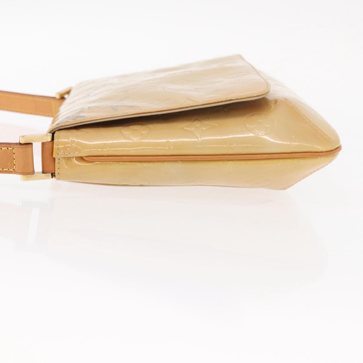 LOUIS VUITTON Monogram Vernis Thompson Street Bag Beige M91301 LV Auth bs31559