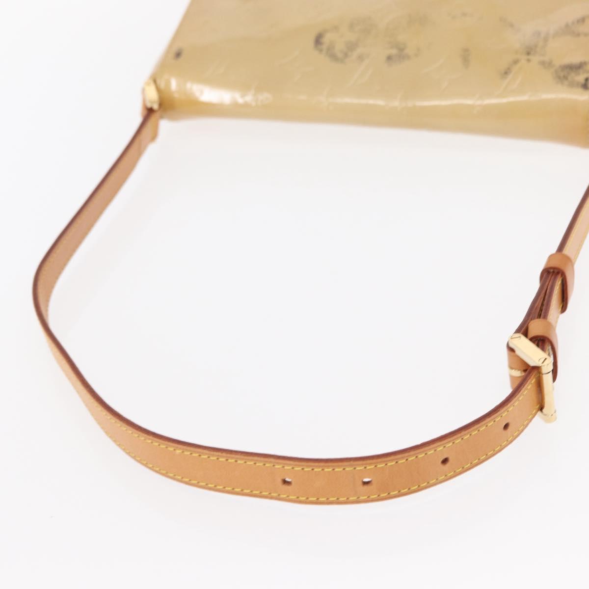 LOUIS VUITTON Monogram Vernis Thompson Street Bag Beige M91301 LV Auth bs31559