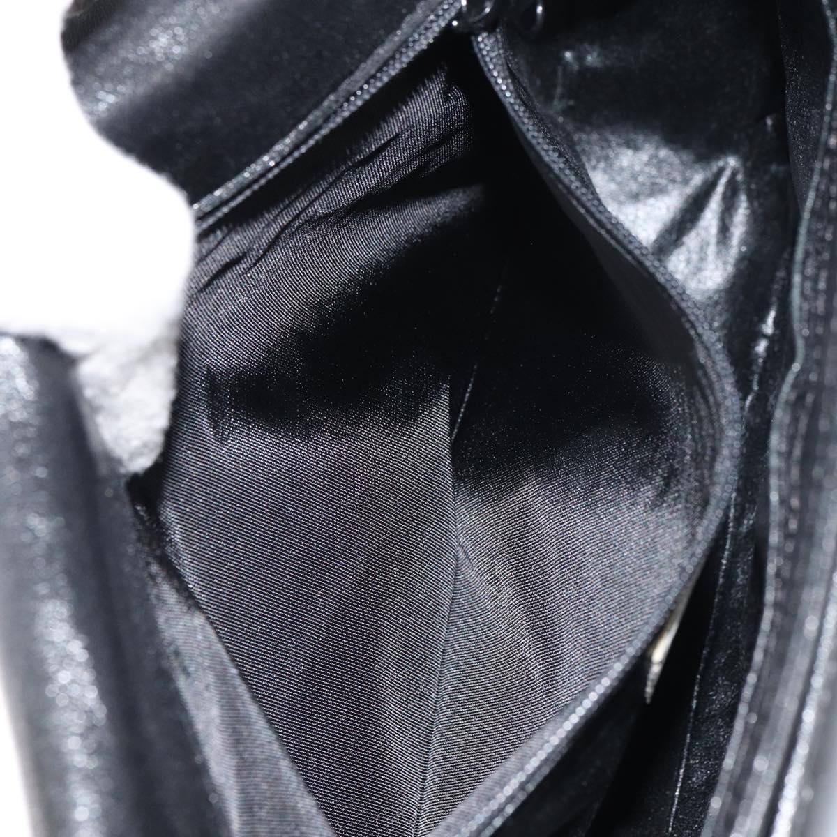 GIVENCHY Shoulder Bag Leather Black Gold Auth bs31564