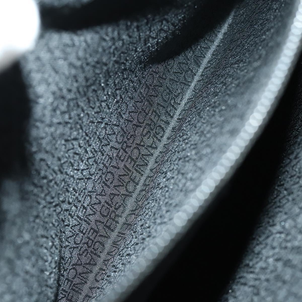 Gianni Versace Business Bag Nylon Leather 2way Black Silver Auth bs31565