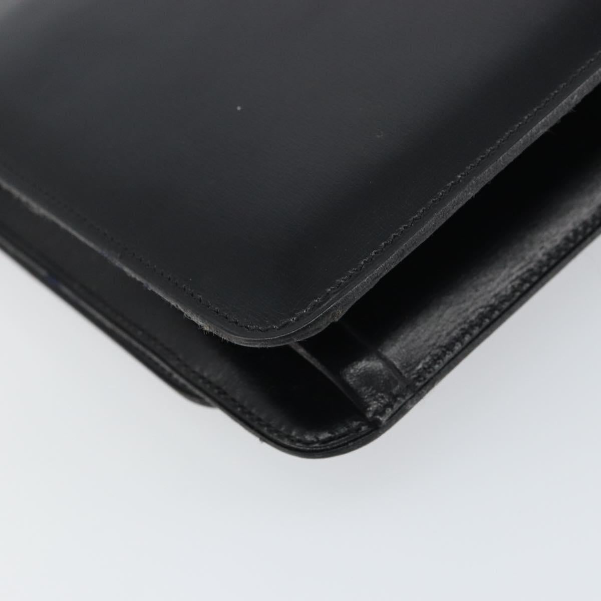 Christian Dior Shoulder Bag Leather Black Gold Auth bs31574