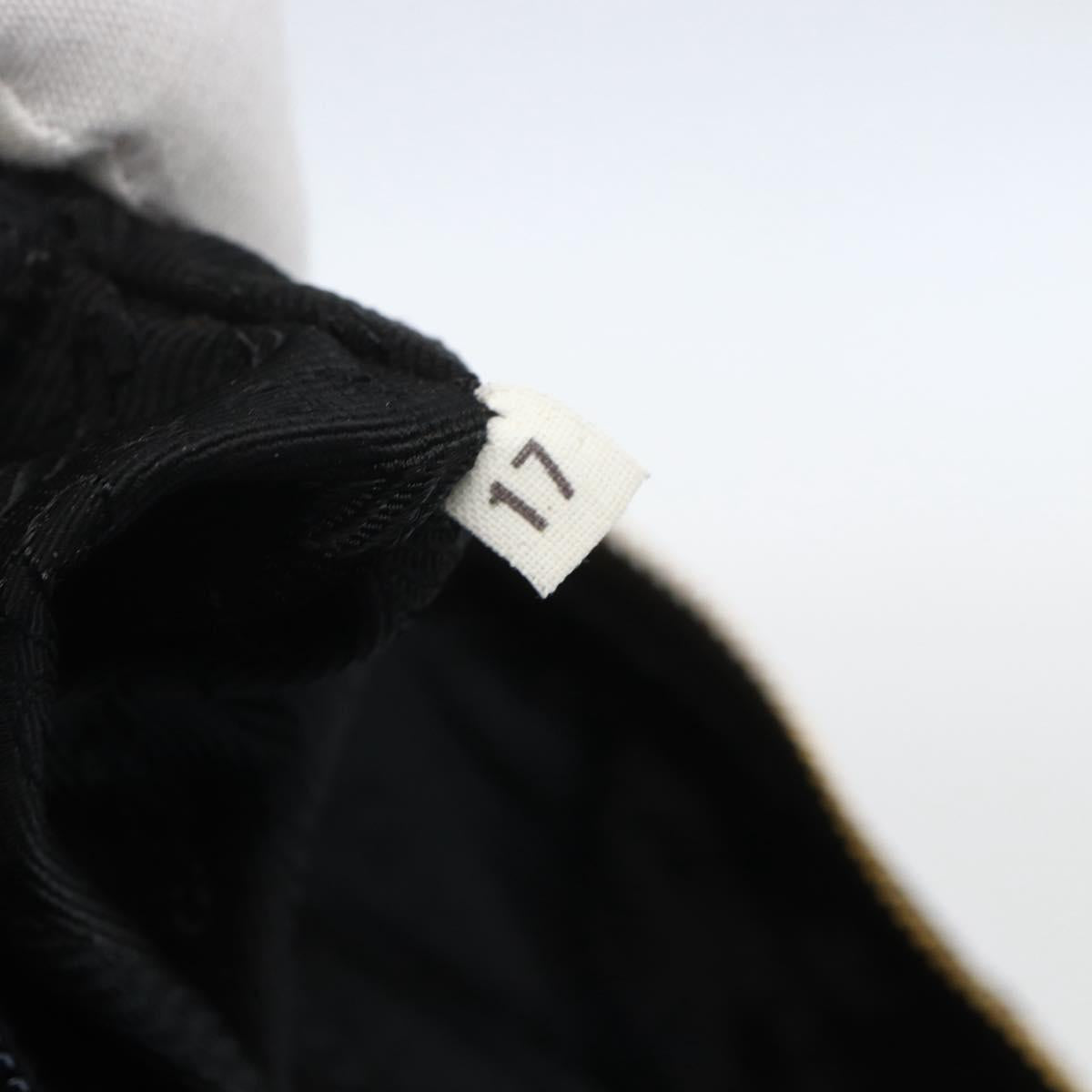 PRADA Quilted Chain Tote Bag Nylon Black Gold Auth bs31575