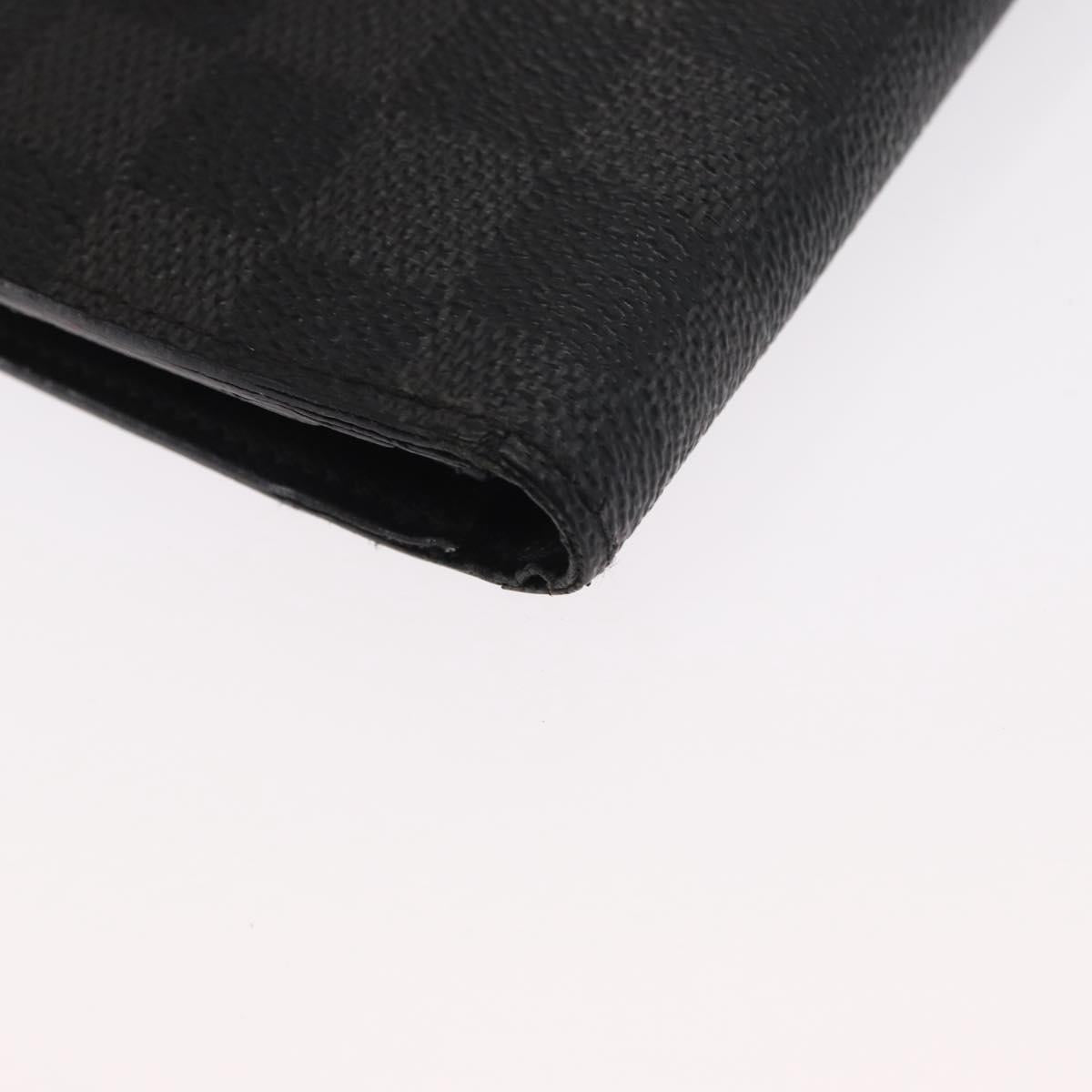 LOUIS VUITTON Damier Graphite Portefeuille Plaza Wallet N62665 LV Auth bs31597