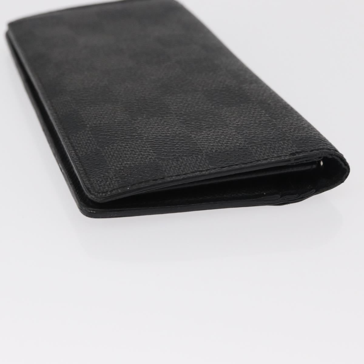 LOUIS VUITTON Damier Graphite Portefeuille Plaza Wallet N62665 LV Auth bs31597
