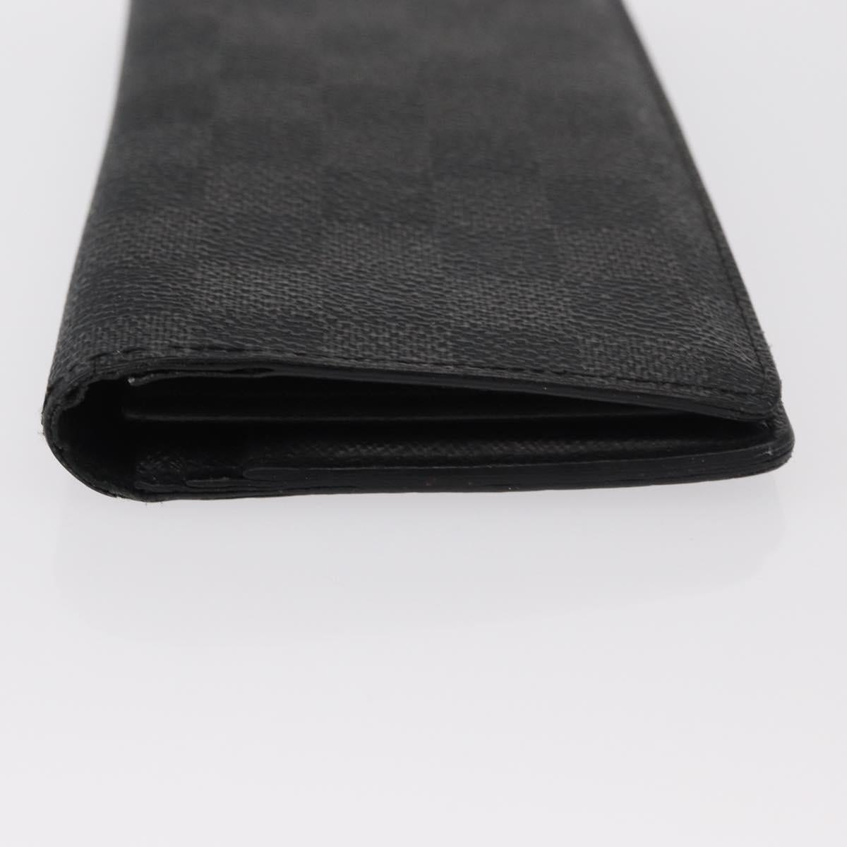 LOUIS VUITTON Damier Graphite Portefeuille Plaza Wallet N62665 LV Auth bs31597
