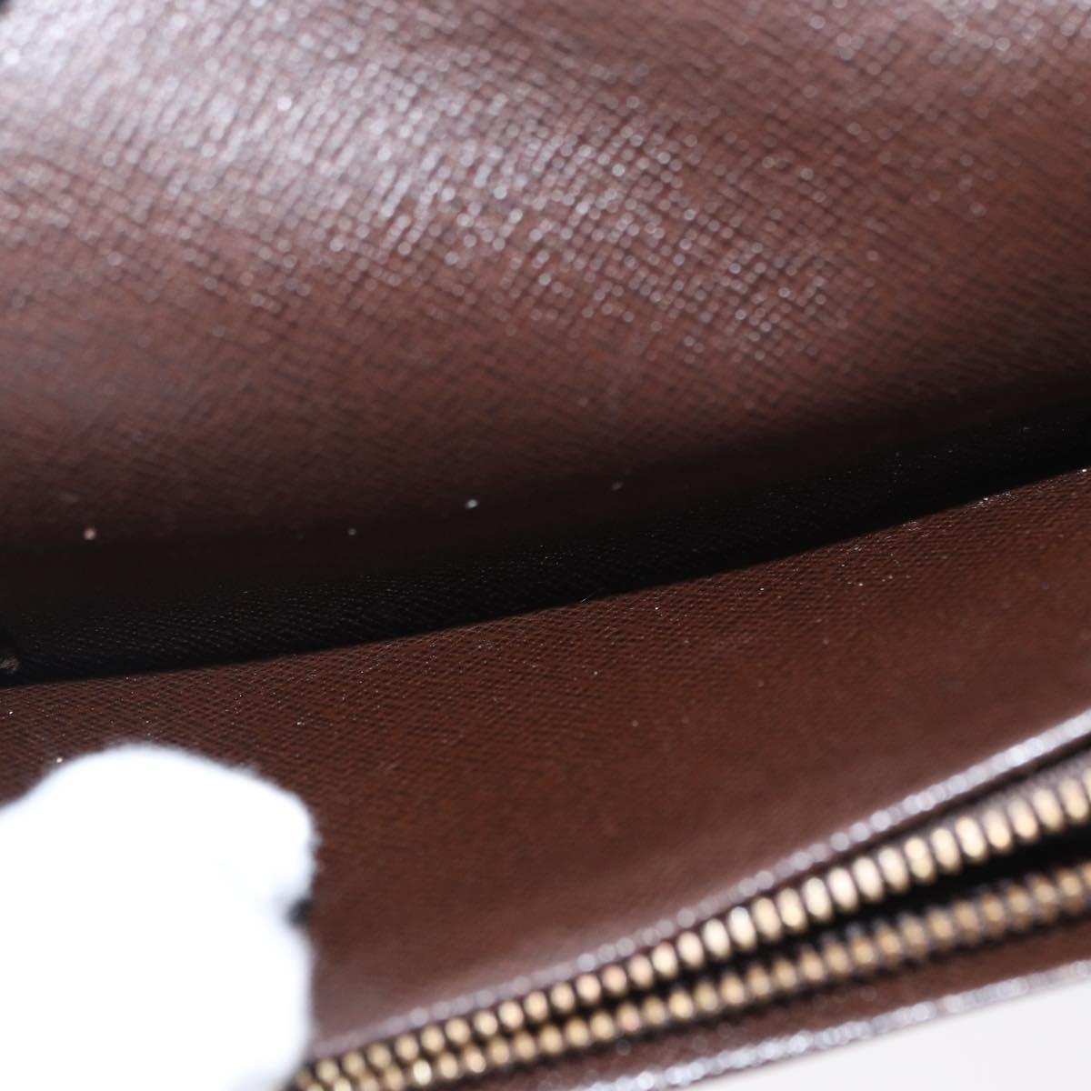 LOUIS VUITTON Damier Ebene Portefeuille Tresol Bifold Wallet N61736 Auth bs31598