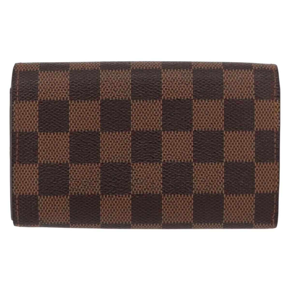 LOUIS VUITTON Damier Ebene Portefeuille Tresol Bifold Wallet N61736 Auth bs31598