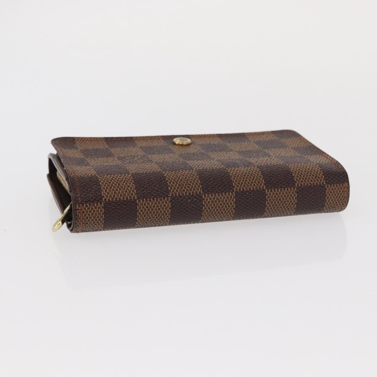 LOUIS VUITTON Damier Ebene Portefeuille Tresol Bifold Wallet N61736 Auth bs31598