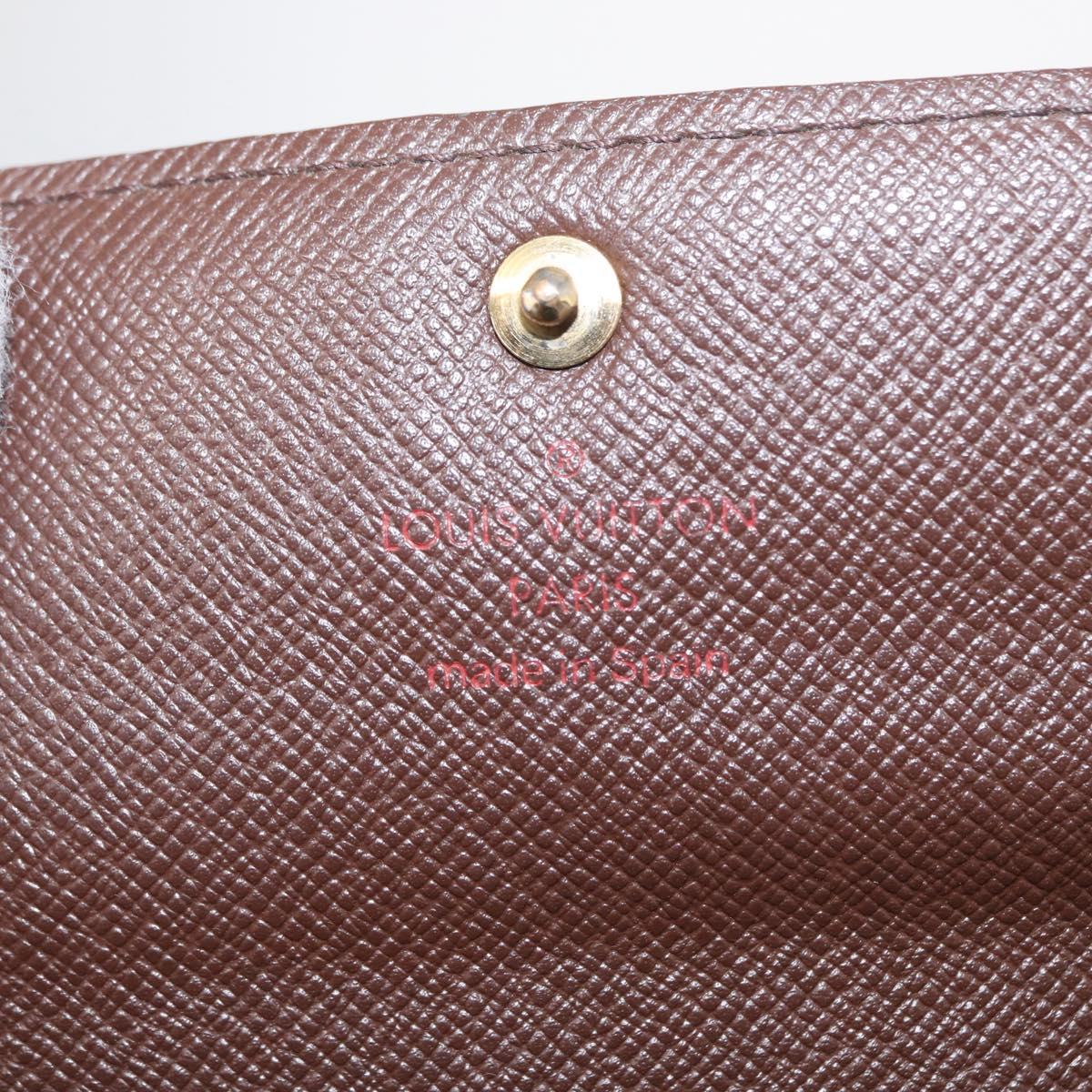 LOUIS VUITTON Damier Ebene Portefeuille Sarah Long Wallet N60491 LV Auth bs31599