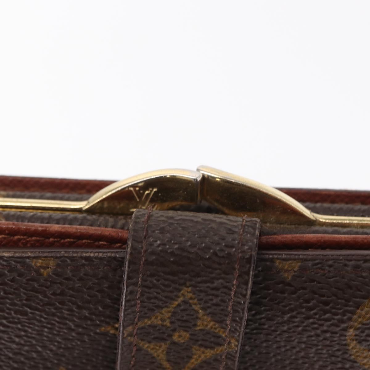 LOUIS VUITTON Monogram Porte Monnaie Billets Viennois Wallet M61663 Auth bs31601