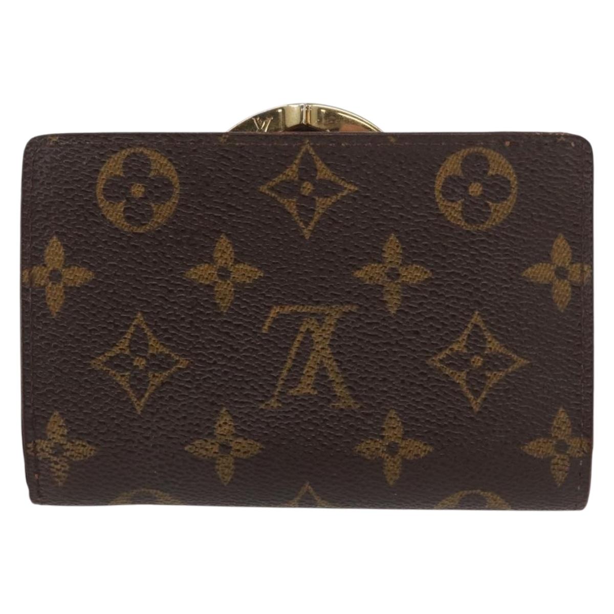 LOUIS VUITTON Monogram Porte Monnaie Billets Viennois Wallet M61663 Auth bs31601