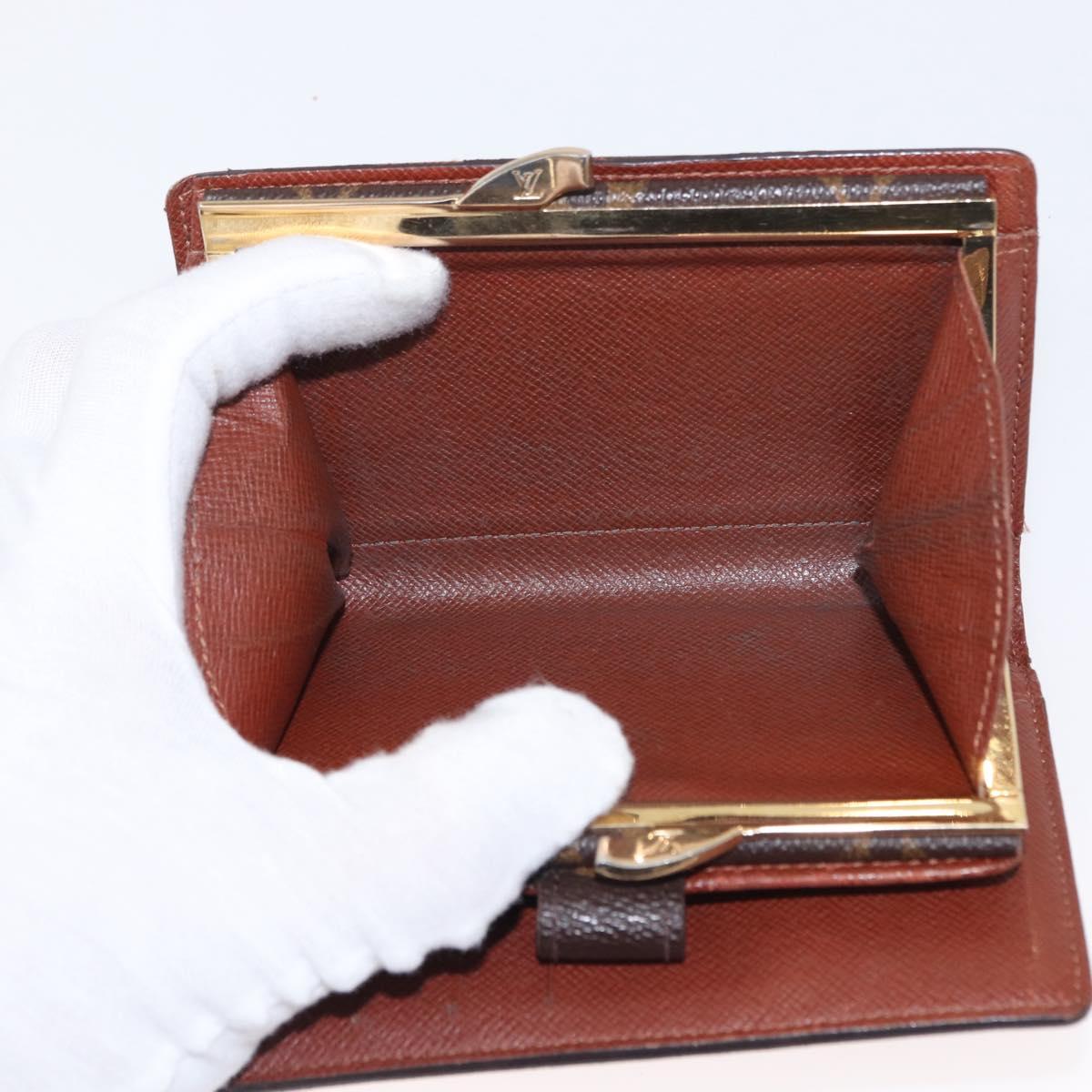 LOUIS VUITTON Monogram Porte Monnaie Billets Viennois Wallet M61663 Auth bs31602