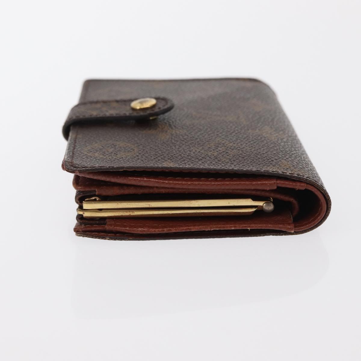 LOUIS VUITTON Monogram Porte Monnaie Billets Viennois Wallet M61663 Auth bs31602