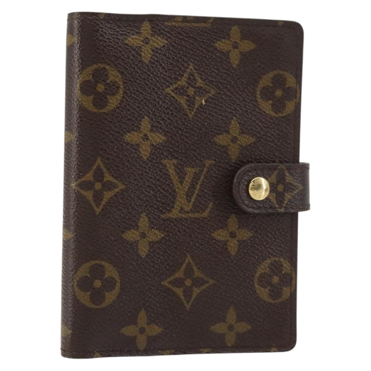 LOUIS VUITTON Monogram Agenda PM Day Planner Cover R20005 LV Auth bs31606
