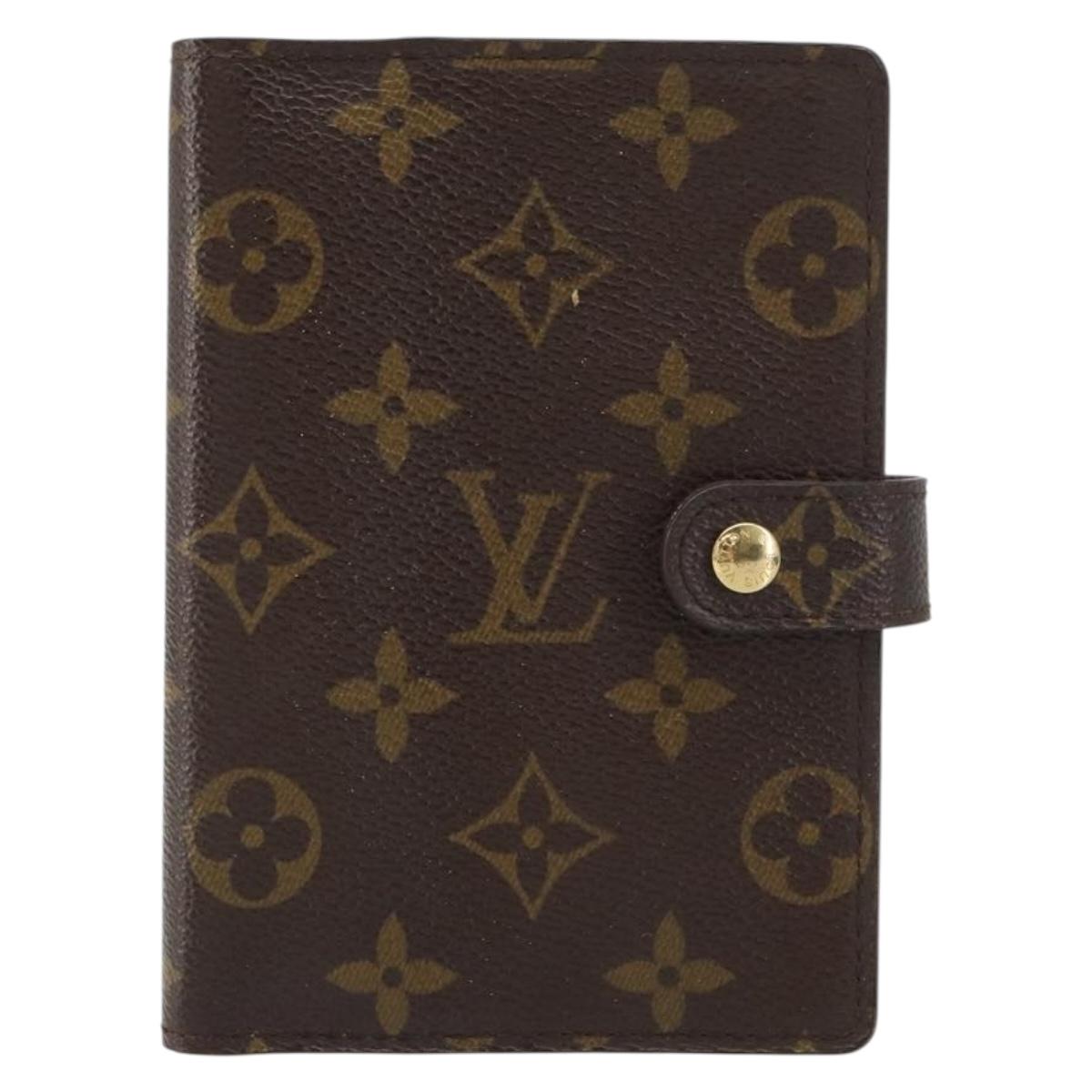 LOUIS VUITTON Monogram Agenda PM Day Planner Cover R20005 LV Auth bs31606