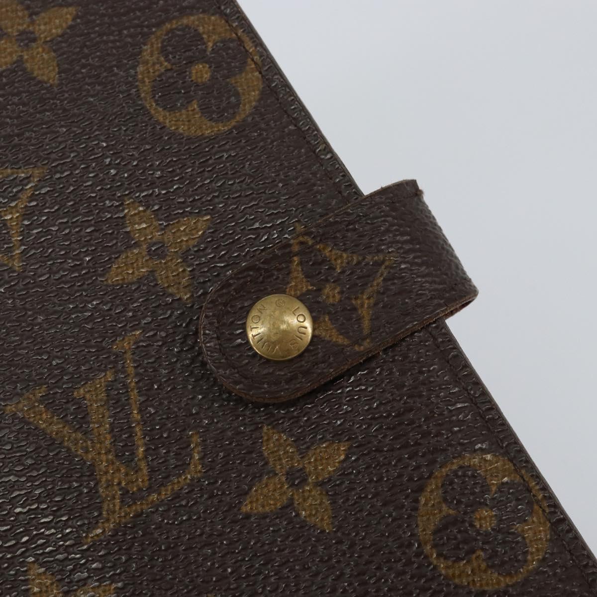 LOUIS VUITTON Monogram Agenda PM Day Planner Cover R20005 LV Auth bs31607