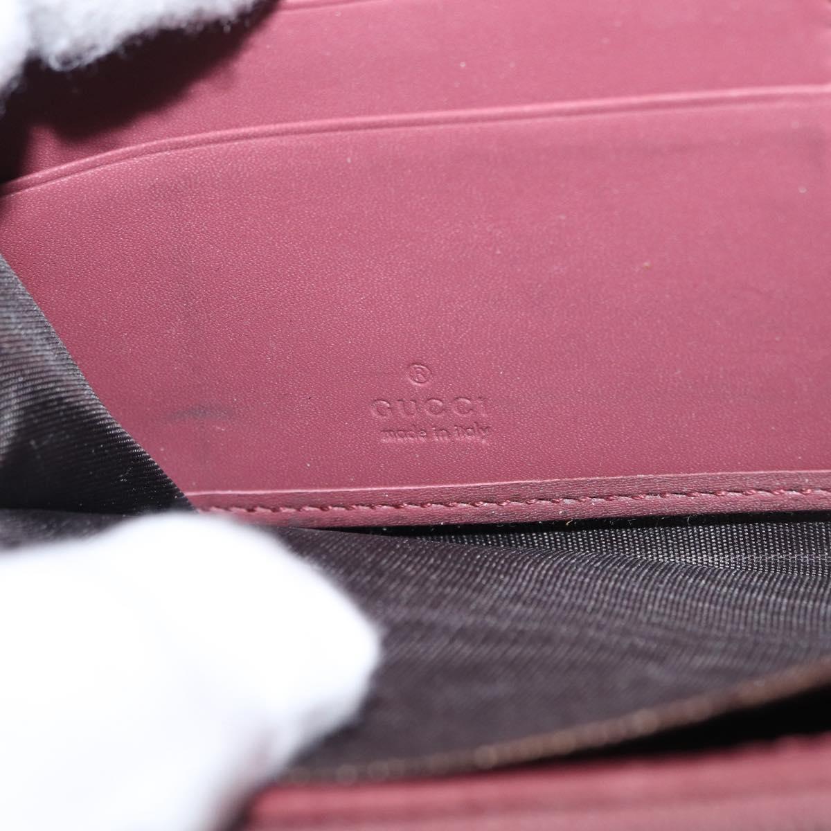 GUCCI GG Blooms Long Wallet PVC Pink Silver Auth bs31614