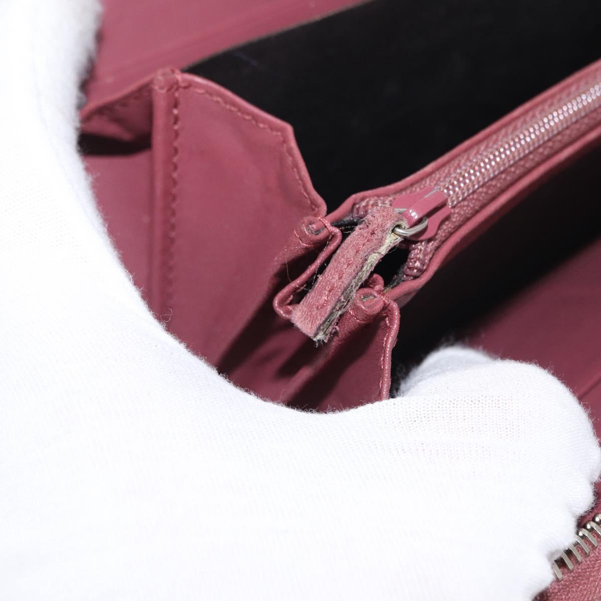 GUCCI GG Blooms Long Wallet PVC Pink Silver Auth bs31614