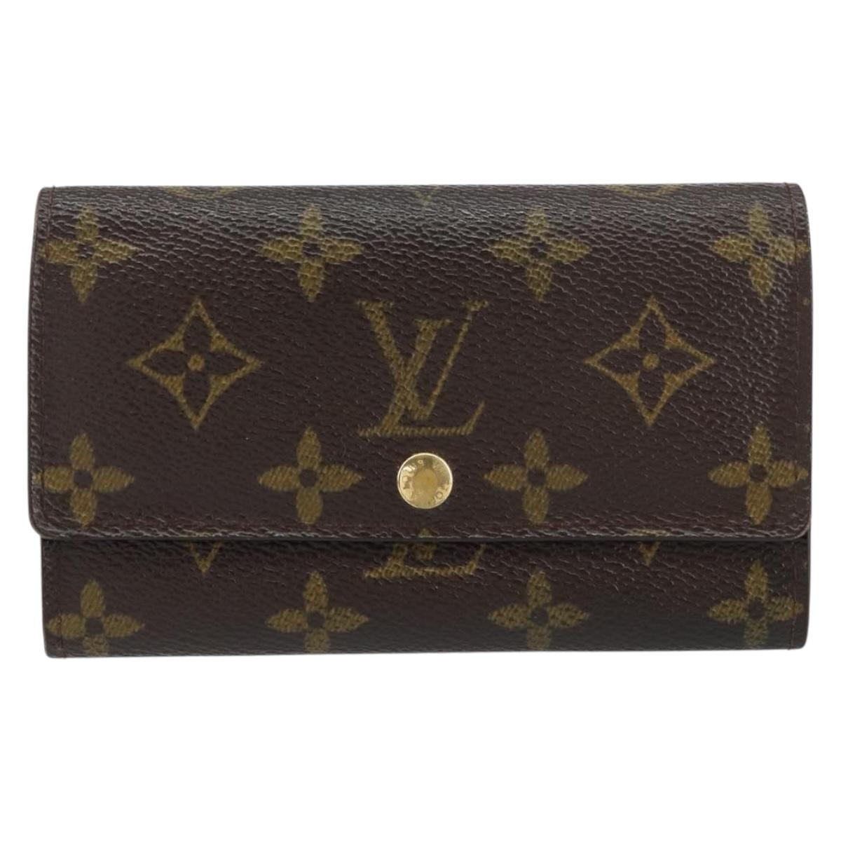 LOUIS VUITTON Monogram Porte Monnaie Zip Wallet M61735 LV Auth bs31618