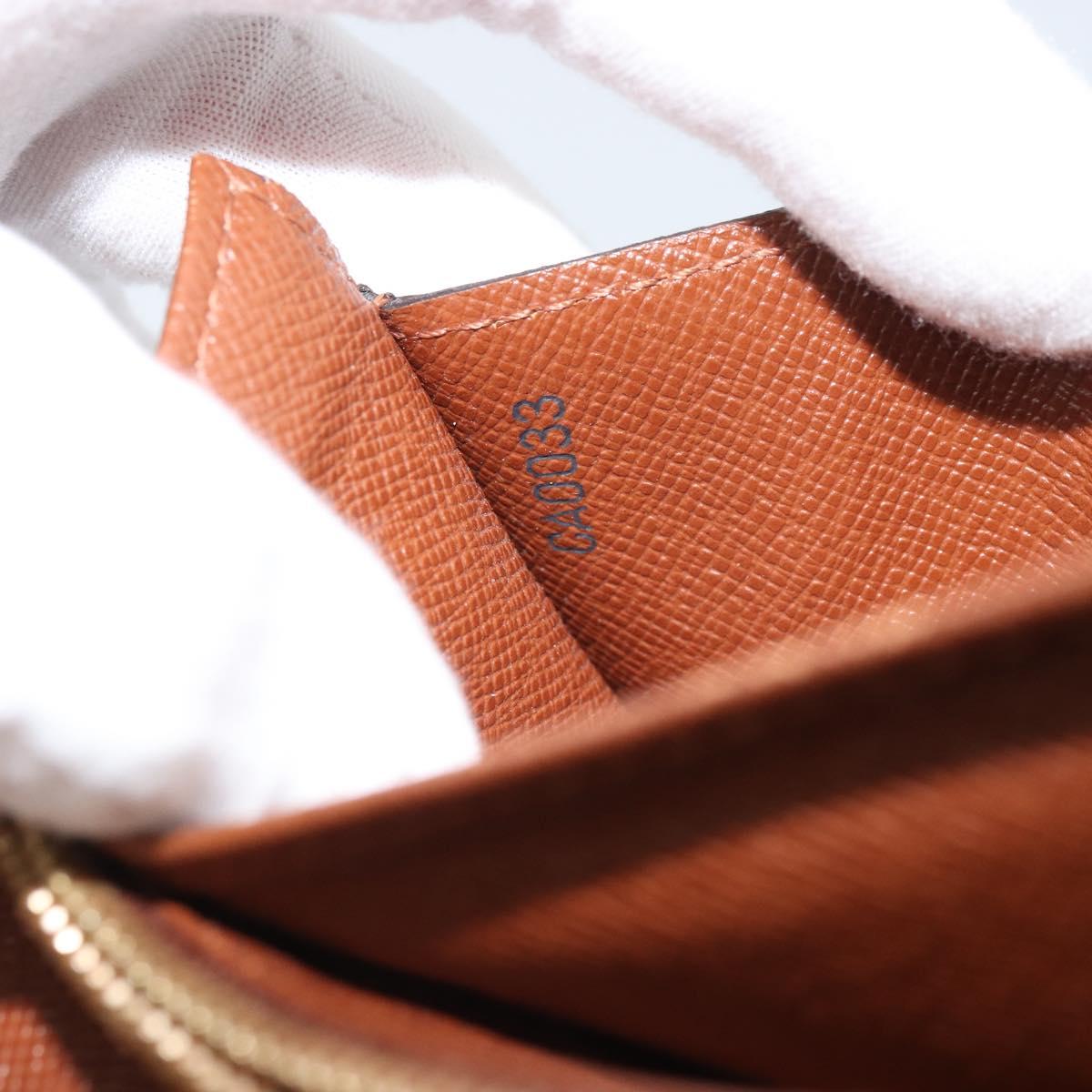 LOUIS VUITTON Monogram Porte Monnaie Zip Wallet M61735 LV Auth bs31618