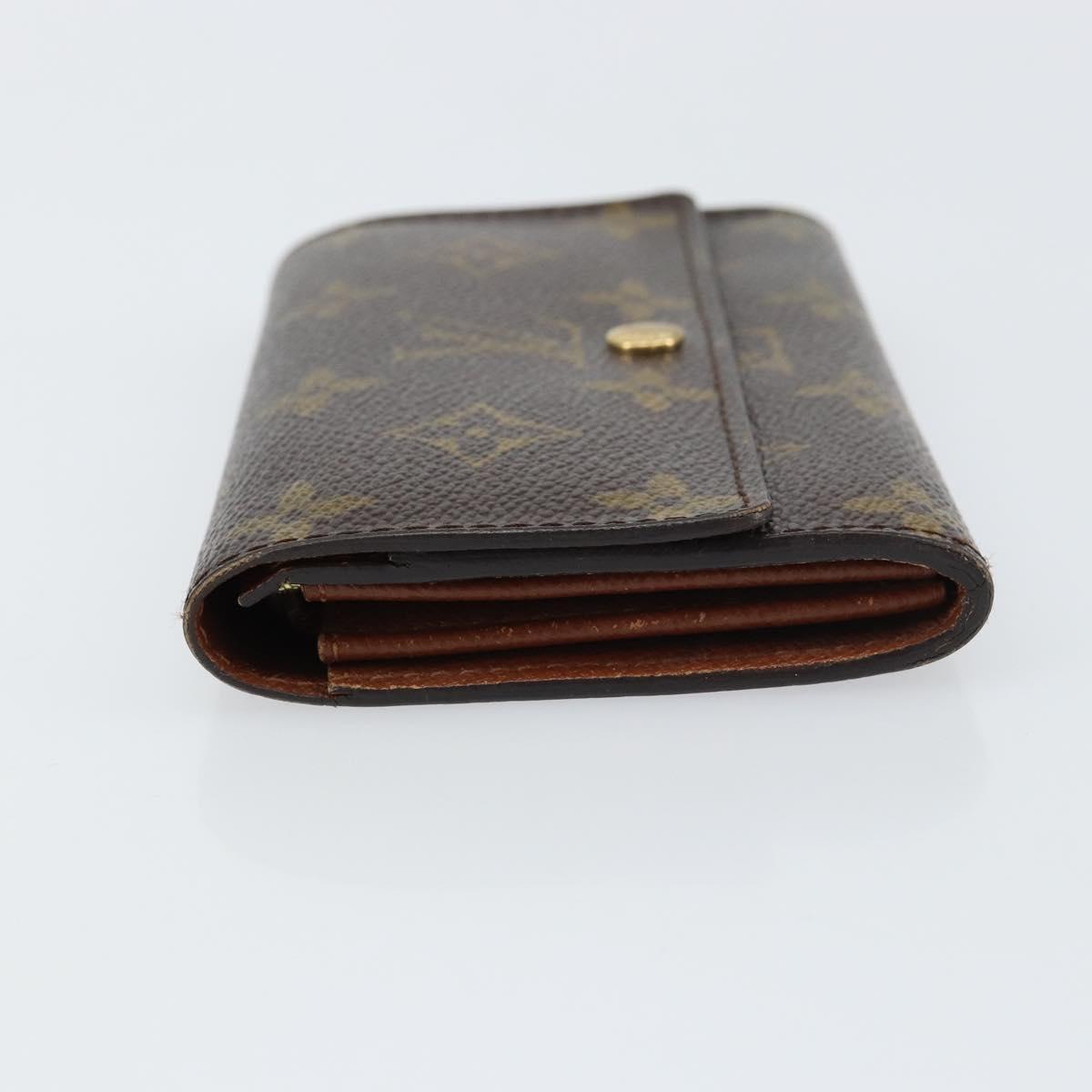 LOUIS VUITTON Monogram Porte Monnaie Zip Wallet M61735 LV Auth bs31618