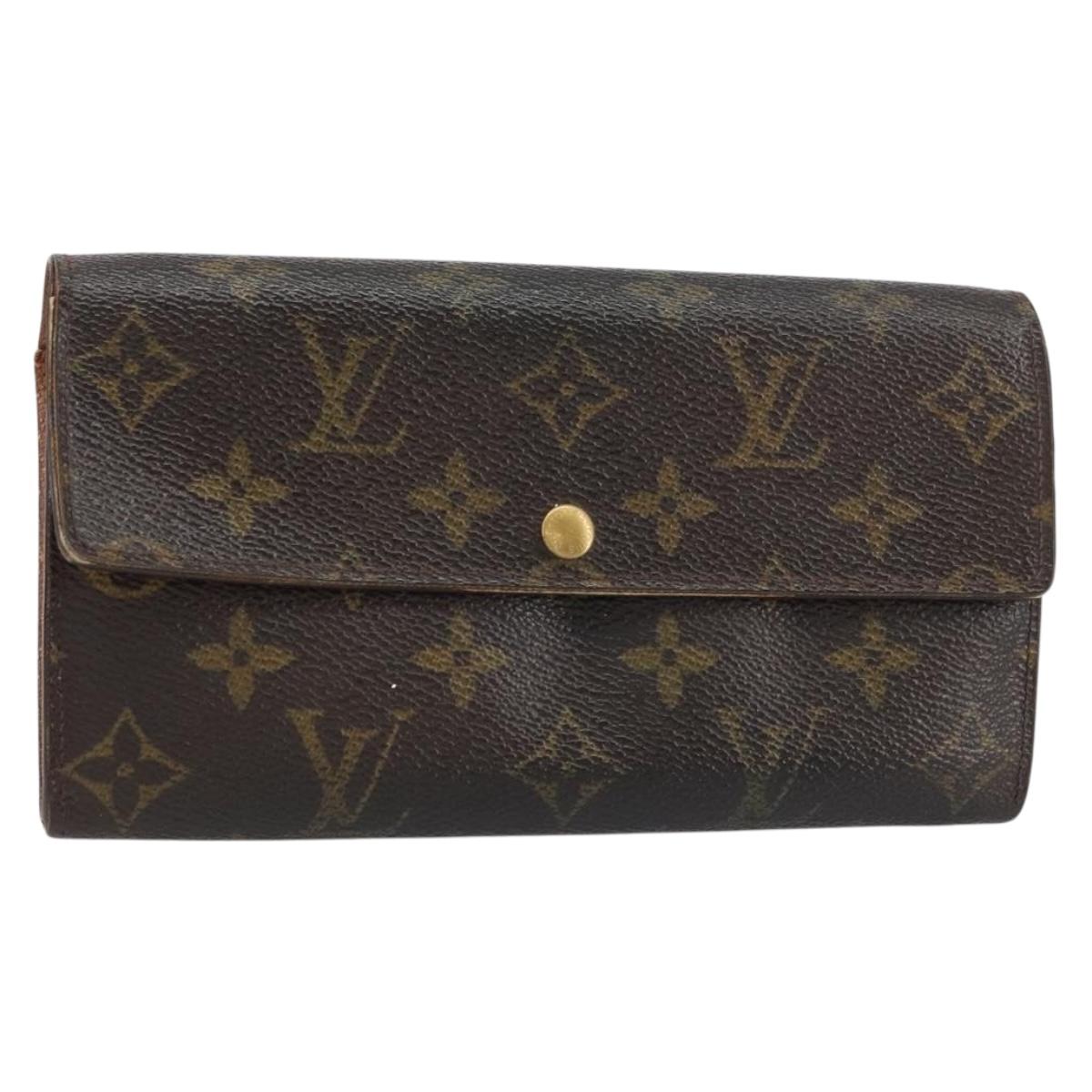 LOUIS VUITTON Monogram Pochette Porte Monnaie Credit Wallet M61725 Auth bs31619