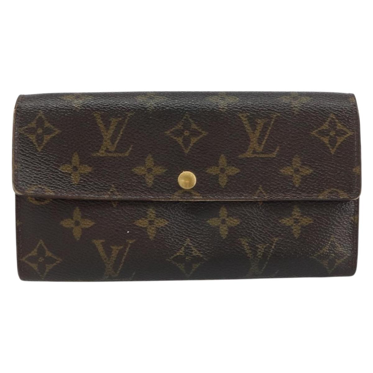 LOUIS VUITTON Monogram Pochette Porte Monnaie Credit Wallet M61725 Auth bs31619