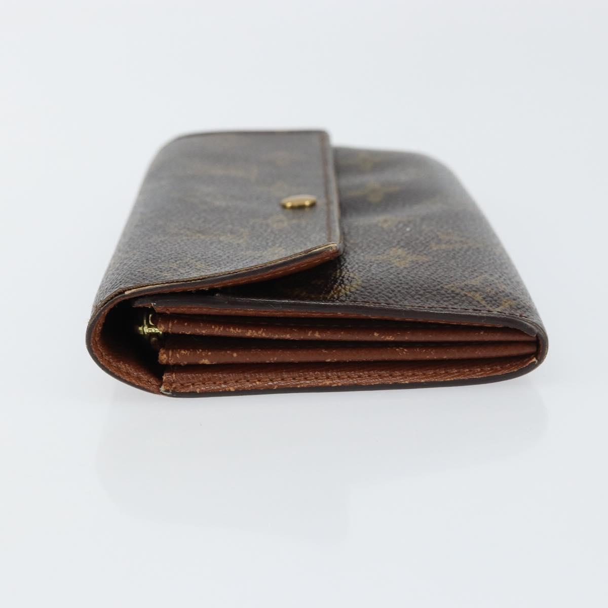 LOUIS VUITTON Monogram Pochette Porte Monnaie Credit Wallet M61725 Auth bs31619